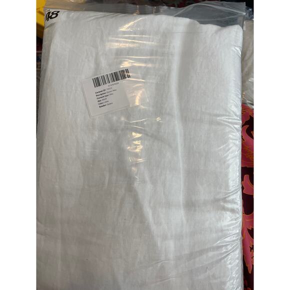 Quince European Linen Room Darkening Curtain 48X96 White #1 - Picture 4 of 4